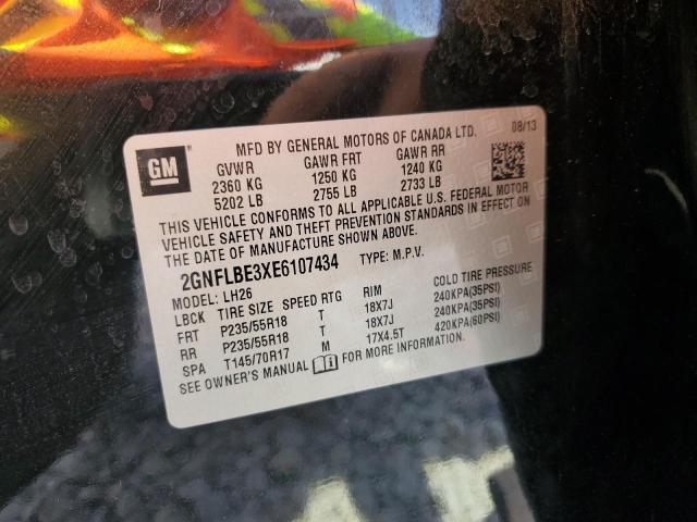 Photo 10 from auction – 2014 CHEVROLET EQUINOX LT with VIN 2GNFLBE3XE6107434