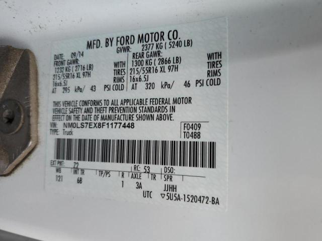 Photo 10 from auction – 2015 FORD TRANSIT CO with VIN NM0LS7EX8F1177448
