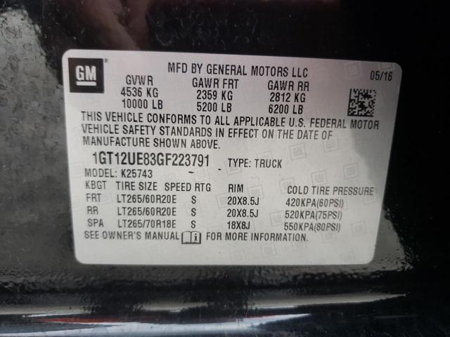 Photo 10 from auction – 2016 GMC SIERRA K25 with VIN 1GT12UE83GF223791