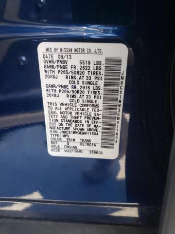 Photo 10 from auction – 2014 INFINITI QX70 with VIN JN8CS1MW3EM411604