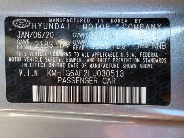 Photo 10 from auction – 2020 HYUNDAI VELOSTER B with VIN KMHTG6AF2LU030513