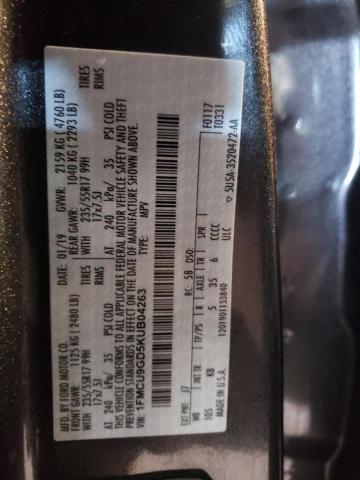 Photo 10 from auction – 2019 FORD ESCAPE SE with VIN 1FMCU9GD5KUB04263