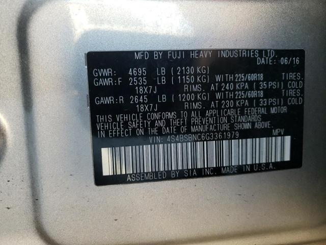 Photo 10 from auction – 2016 SUBARU OUTBACK 2. with VIN 4S4BSBNC6G3361979
