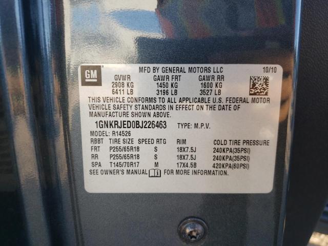 Photo 10 from auction – 2011 CHEVROLET TRAVERSE L with VIN 1GNKRJED0BJ226463