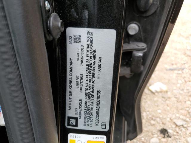 Photo 10 from auction – 2022 CHEVROLET SPARK 1LT with VIN KL8CD6SA8NC010736