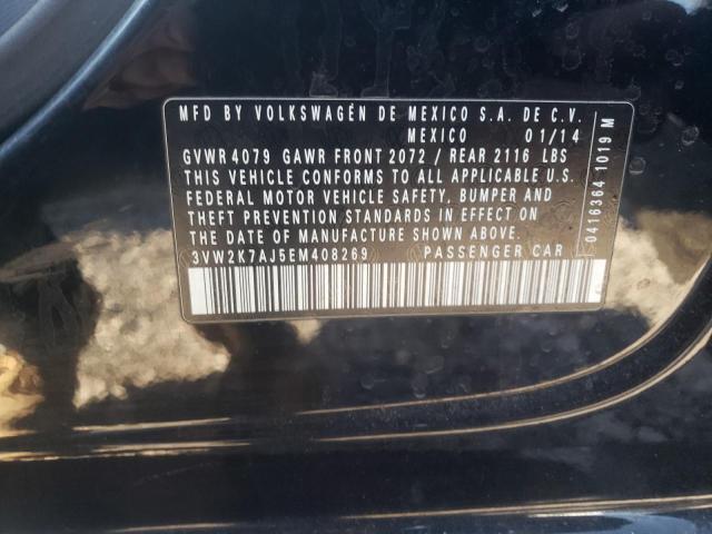 Photo 10 from auction – 2014 VOLKSWAGEN JETTA BASE with VIN 3VW2K7AJ5EM408269