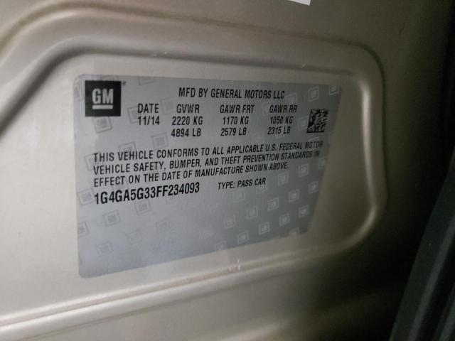 Photo 10 from auction – 2015 BUICK LACROSSE with VIN 1G4GA5G33FF234093