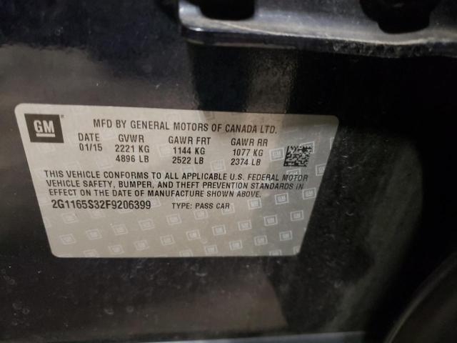 Photo 10 from auction – 2015 CHEVROLET IMPALA LTZ with VIN 2G1165S32F9206399