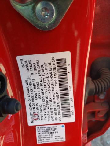 Photo 10 from auction – 2018 HONDA CIVIC EX with VIN 2HGFC2F79JH572457