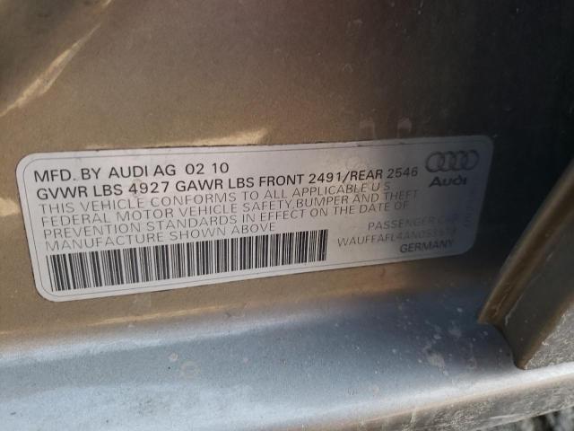Photo 10 from auction – 2010 AUDI A4 PREMIUM with VIN WAUFFAFL4AN053513