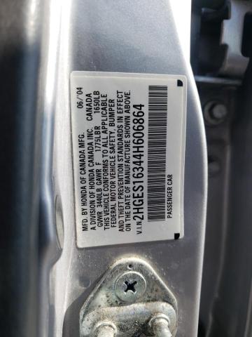 Photo 10 from auction – 2004 HONDA CIVIC with VIN 2HGES16344H606864