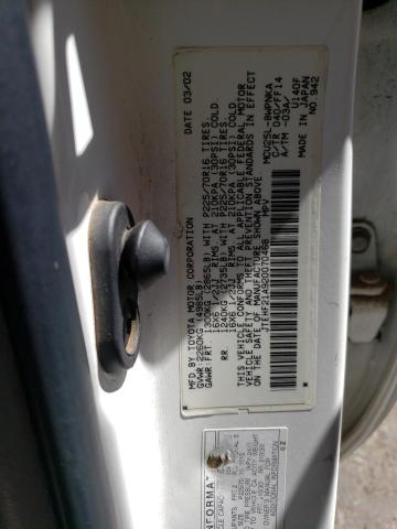 Photo 10 from auction – 2002 TOYOTA HIGHLANDER with VIN JTEHF21A920070468