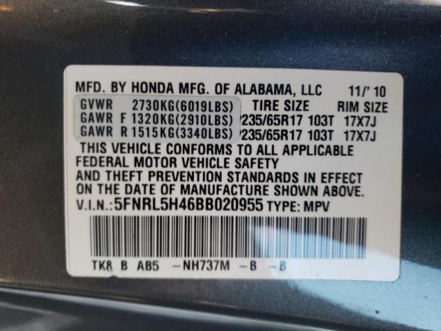 Фото 10 с аукциона – 2011 HONDA ODYSSEY EX с VIN 5FNRL5H46BB020955