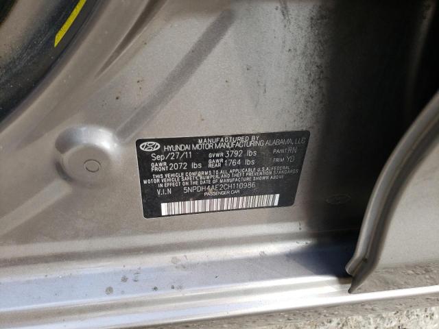 Photo 10 from auction – 2012 HYUNDAI ELANTRA GL with VIN 5NPDH4AE2CH110986