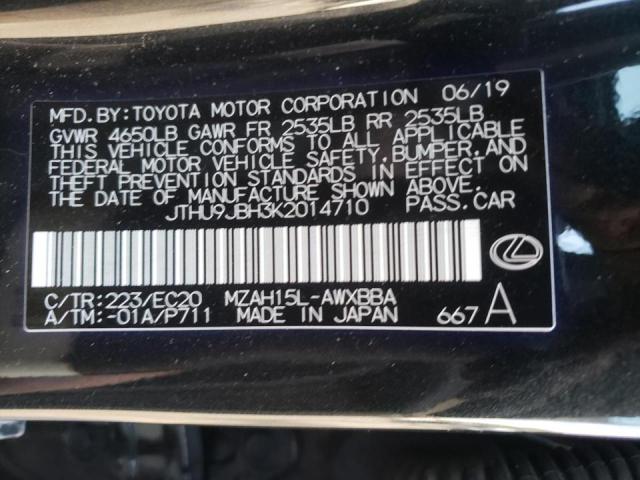 Photo 10 from auction – 2019 LEXUS UX 250H with VIN JTHU9JBH3K2014710