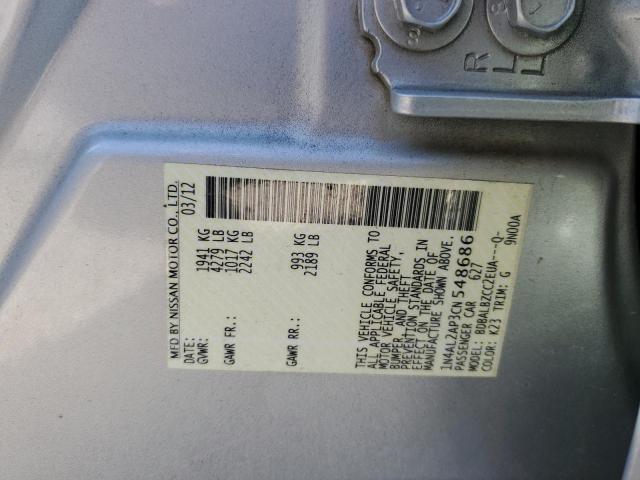 Photo 10 from auction – 2012 NISSAN ALTIMA BAS with VIN 1N4AL2AP3CN548686