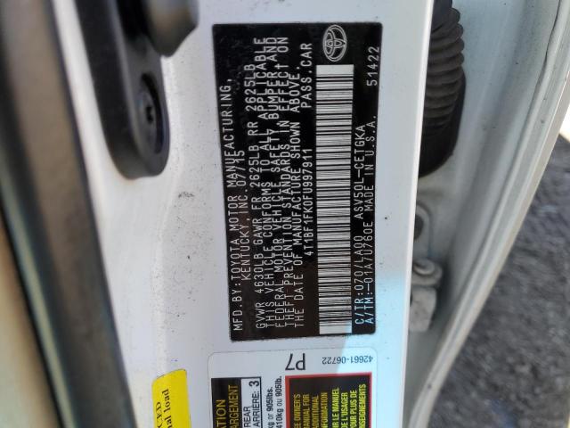 Photo 10 from auction – 2015 TOYOTA CAMRY LE with VIN 4T1BF1FK0FU997911