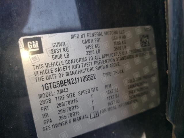 Photo 10 from auction – 2018 GMC CANYON with VIN 1GTG5BEN2J1108552