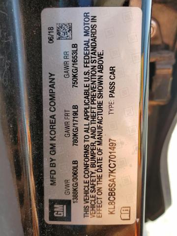 Photo 10 from auction – 2019 CHEVROLET SPARK LS with VIN KL8CB6SA7KC701497