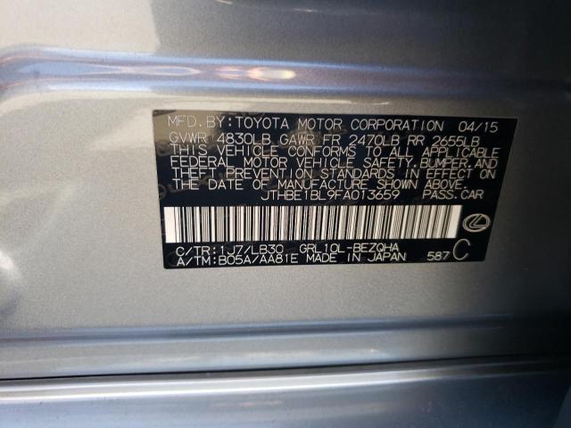 Photo 10 from auction – 2015 LEXUS GS 350 with VIN JTHBE1BL9FA013659
