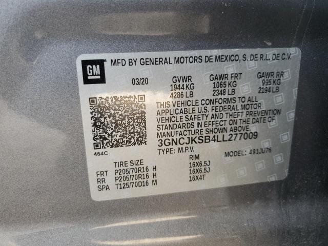Photo 10 from auction – 2020 CHEVROLET TRAX LS with VIN 3GNCJKSB4LL277009