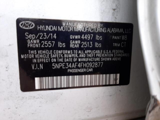 Photo 10 from auction – 2015 HYUNDAI SONATA SPO with VIN 5NPE34AF4FH092877