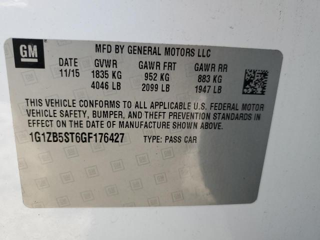 Photo 10 from auction – 2016 CHEVROLET MALIBU LS with VIN 1G1ZB5ST6GF176427