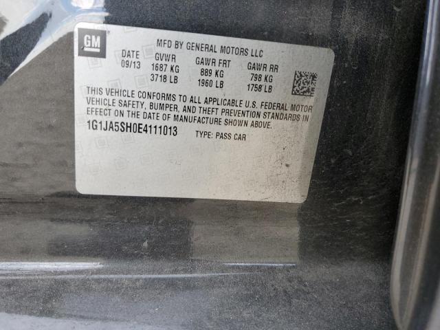 Photo 10 from auction – 2014 CHEVROLET SONIC LS with VIN 1G1JA5SH0E4111013