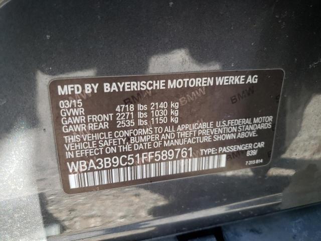 Photo 10 from auction – 2015 BMW 335 XI with VIN WBA3B9C51FF589761