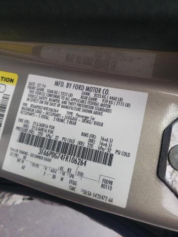 Photo 10 from auction – 2015 FORD FUSION S with VIN 3FA6P0G74FR106264