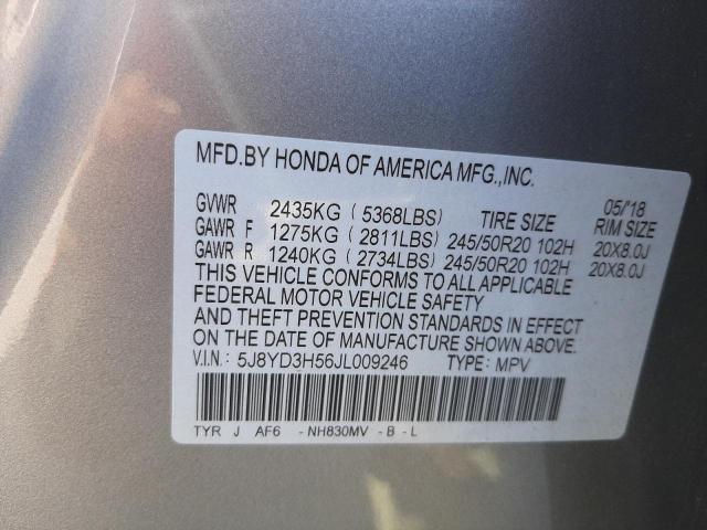 Photo 10 from auction – 2018 ACURA MDX TECHNO with VIN 5J8YD3H56JL009246