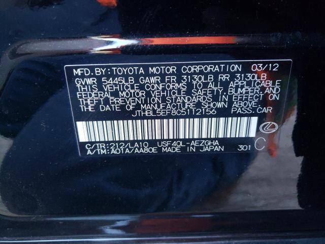 Photo 10 from auction – 2012 LEXUS LS 460 with VIN JTHBL5EF8C5112156