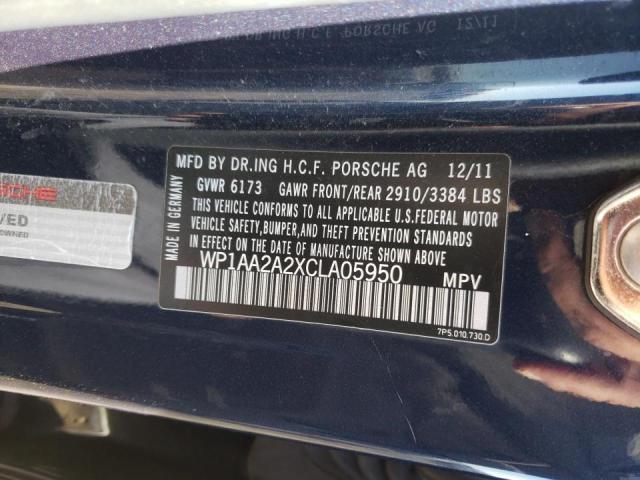 Photo 10 from auction – 2012 PORSCHE CAYENNE with VIN WP1AA2A2XCLA05950