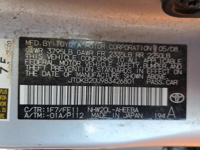 Photo 10 from auction – 2007 TOYOTA PRIUS with VIN JTDKB20U983426801