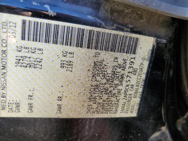 Photo 10 from auction – 2012 NISSAN ALTIMA BAS with VIN 1N4AL2AP0CN571391