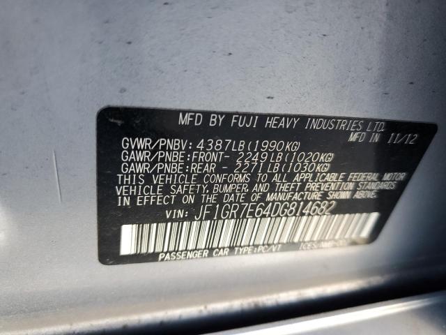 Photo 10 from auction – 2013 SUBARU IMPREZA WR with VIN JF1GR7E64DG814682
