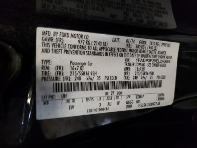 Photo 10 from auction – 2014 FORD FOCUS SE with VIN 1FADP3F29EL240666