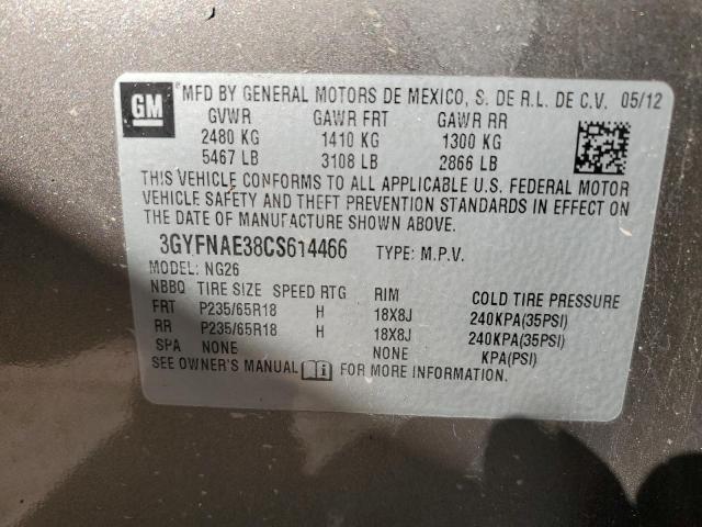 Photo 10 from auction – 2012 CADILLAC SRX LUXURY with VIN 3GYFNAE38CS614466