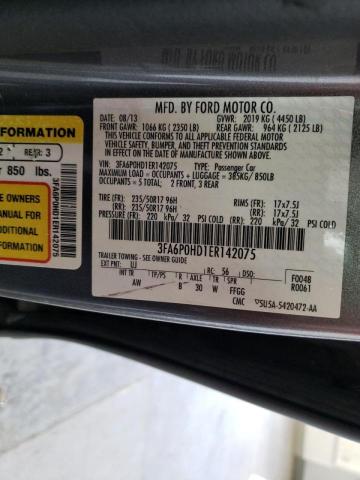 Photo 10 from auction – 2014 FORD FUSION SE with VIN 3FA6P0HD1ER142075