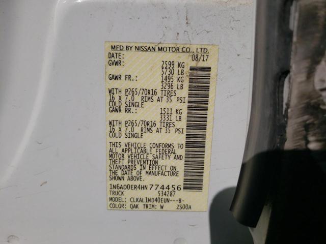 Photo 10 from auction – 2017 NISSAN FRONTIER with VIN 1N6AD0ER4HN774456