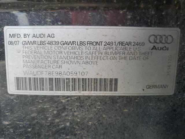 Photo 10 from auction – 2008 AUDI A4 2.0T QU with VIN WAUDF78E98A059107
