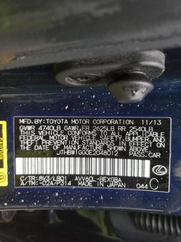 Photo 10 from auction – 2014 LEXUS ES 300H with VIN JTHBW1GG0E2048012