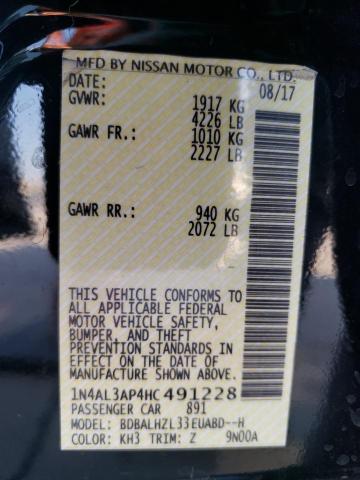 Photo 10 from auction – 2017 NISSAN ALTIMA 2.5 with VIN 1N4AL3AP4HC491228