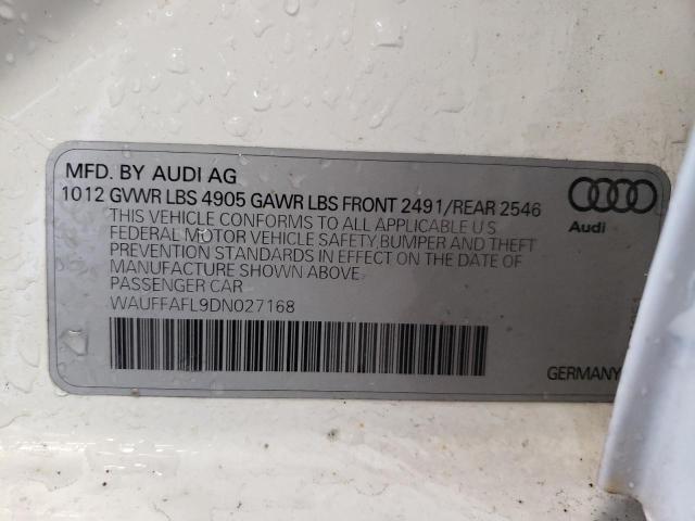 Photo 10 from auction – 2013 AUDI A4 PREMIUM with VIN WAUFFAFL9DN027168