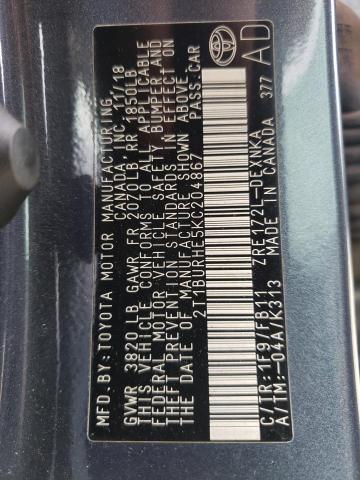 Photo 10 from auction – 2019 TOYOTA COROLLA L with VIN 2T1BURHE5KC204867