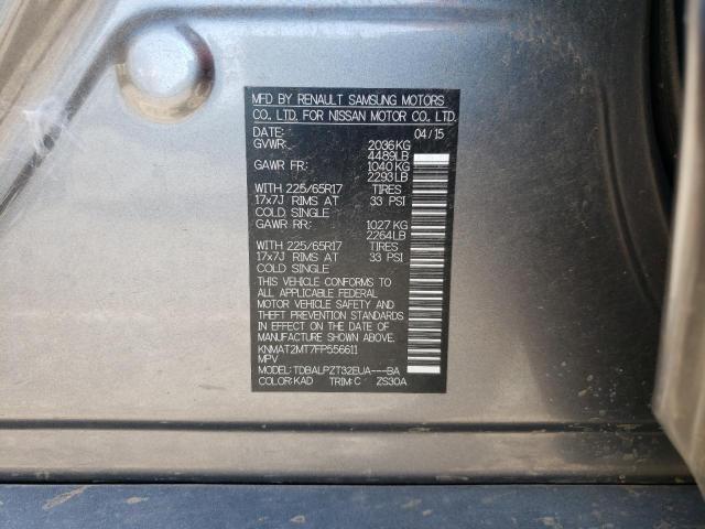 Photo 10 from auction – 2015 NISSAN ROGUE S with VIN KNMAT2MT7FP556611