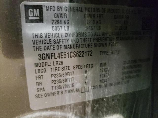 Photo 10 from auction – 2012 CHEVROLET CAPTIVA SP with VIN 3GNFL4E51CS622172