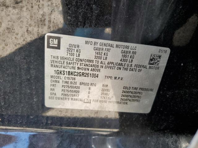 Photo 10 from auction – 2016 GMC YUKON SLT with VIN 1GKS1BKC2GR261004