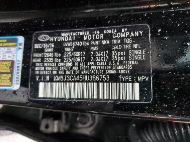 Photo 10 from auction – 2017 HYUNDAI TUCSON LIM with VIN KM8J3CA45HU386753