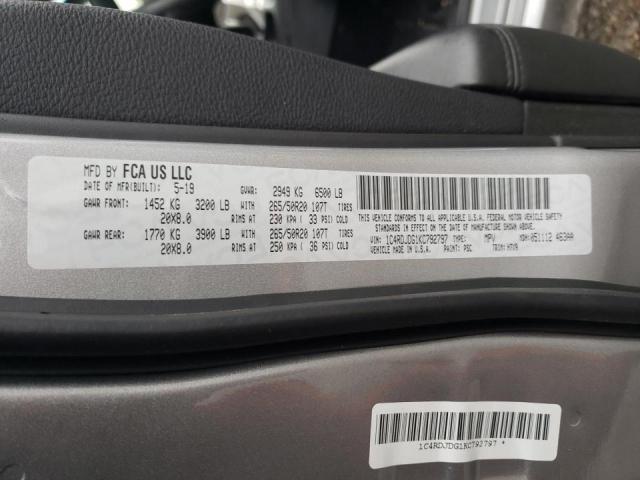Photo 10 from auction – 2019 DODGE DURANGO GT with VIN 1C4RDJDG1KC792797